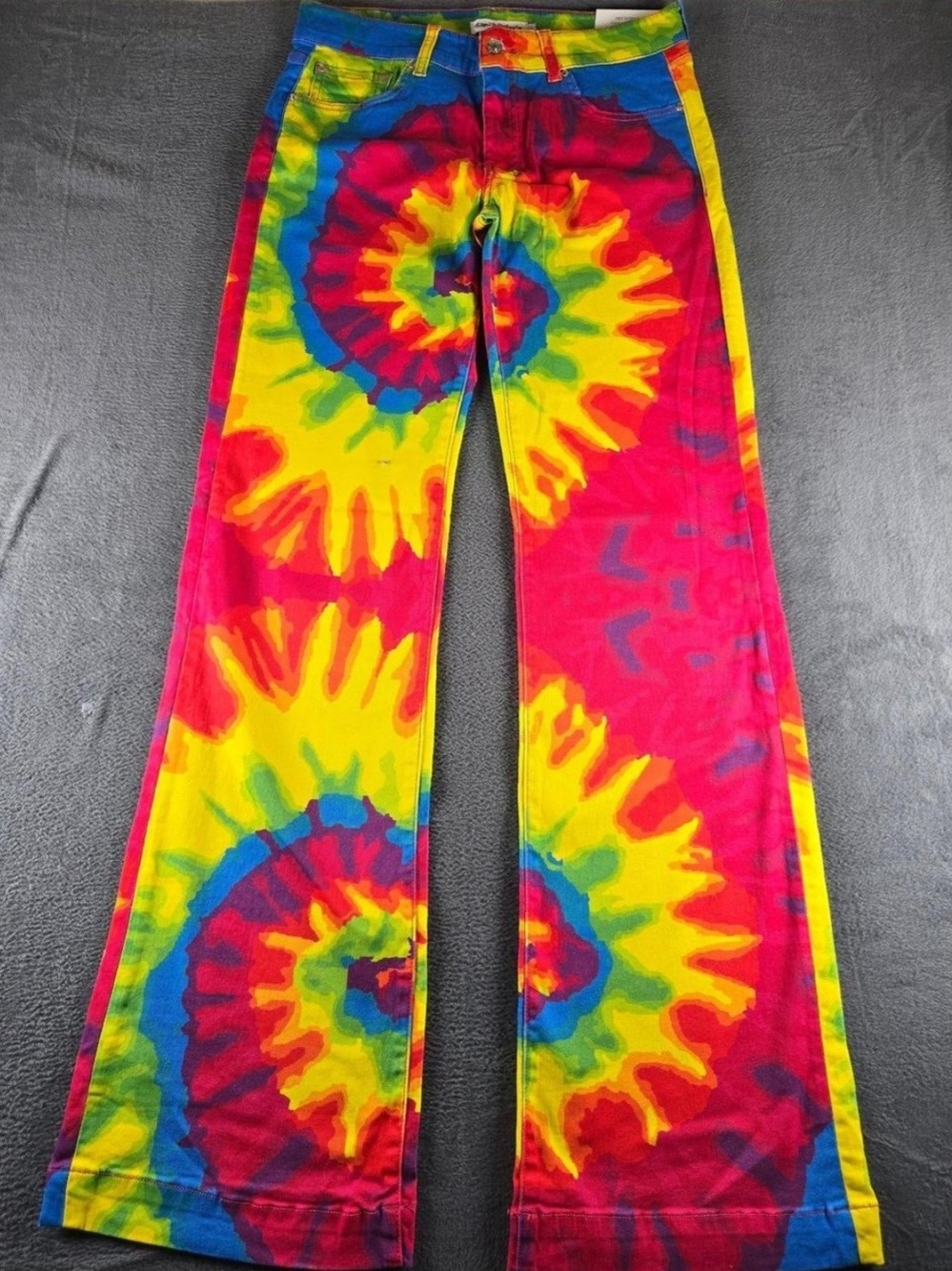 Kids Tie-Dye Flare Jeans - Multicolor Spiral